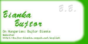bianka bujtor business card